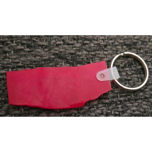 Nationwide Insurance For Safety Buckle Up Rubbery Red Keychain - Picture 2 of 2